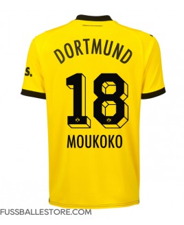 Günstige Borussia Dortmund Youssoufa Moukoko #18 Heimtrikot 2023-24 Kurzarm